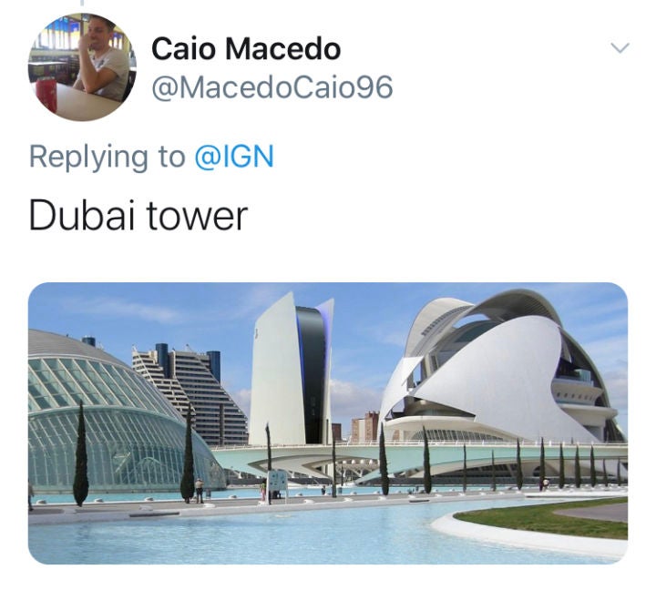 @MacedoCaio96 likens the PS5 to Dubai Tower. Yes, but can Tom Cruise scale the side of the PS5? Time will tell. 